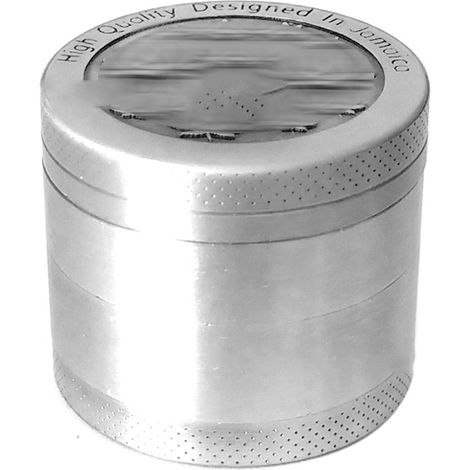 Broyeur Manuel Portable en Alliage de Zinc à Motifs Feuilles - Outil de Broyage Argenté 4 Étages - Cadeau Original (1/5)