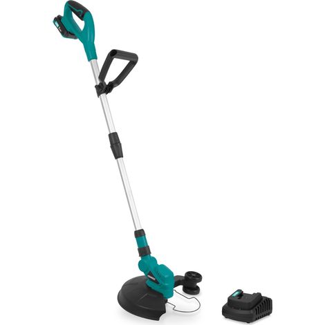 Vonroc – Débroussailleuse sans fil 20V – 1 batterie 2.0Ah – Diamètre de coupe 250mm – Tête télescopique inclinable – Double tête de fil 8m (1/5)
