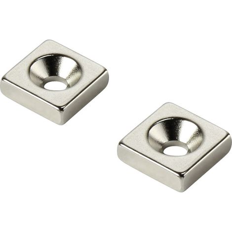 TRU COMPONENTS W10L10T3-M3 Permanent-Magnet Rechteckig (L x B x H) 10 x 10 x 3 mm N35   Grenztempera