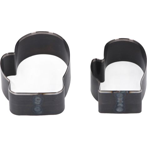 Matrice de découpe du cuir en forme de gant, 2 pièces, 50mm 60mm, coupe en acier allié pour l'artisanat (1/5)