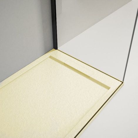 Plato de ducha resina LUX CREMA  70x130cm rejilla color