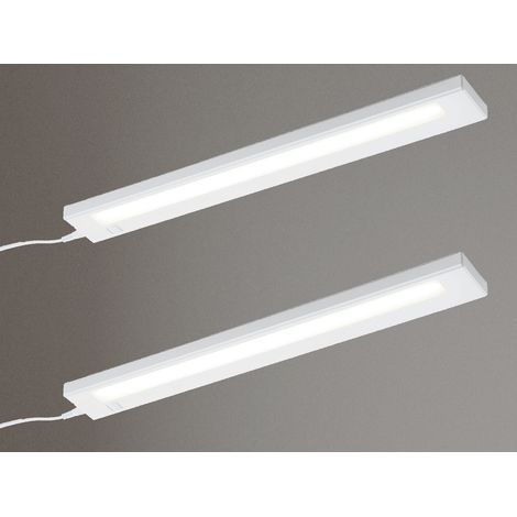2er SET LED Unterbauleuchten flach mit 230V Direktanschluss, Länge 55cm (1/5)