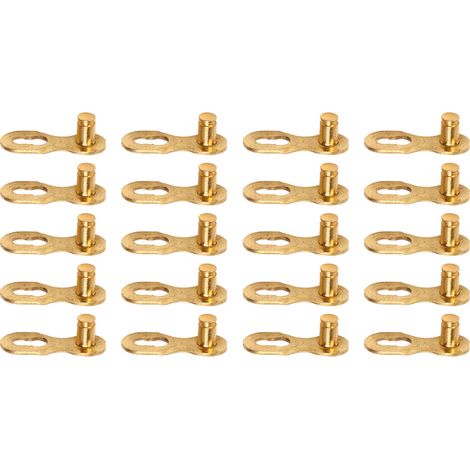 Set aus 10 Msising-Kettengliedern aus Manganstahl für 9-Gang-Fahrräder, goldfarben, kompatibel mit Mountainbikes und Rennrädern. (1/5)