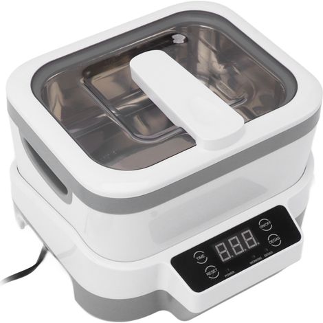 Nettoyeur de bijoux à ultrasons électronique haute puissance 70 W, grande capacité 1200 ml, avec affichage numérique de la minuterie, prise US 110 V (1/5)