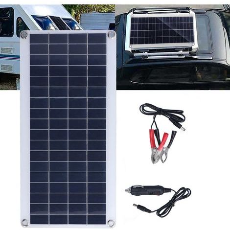 Kit Solaire Flexible 8W Monocristallin Portable pour Bateau Camping-car Maison (1/5)