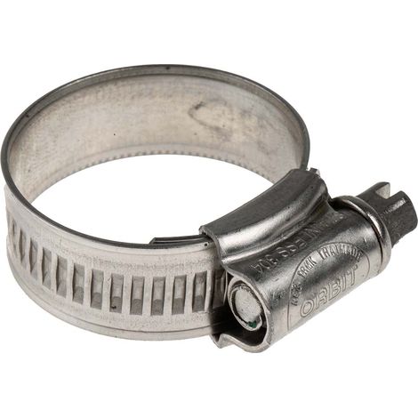 Collier de serrage pour tuyau, avec Vis sans fin, Vis hexagonale, Acier Inoxydable, 22 30mm ( Prix pour Sachet de 5 ) (1/3)