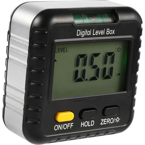 Jeffergarden Inclinomètre numérique 360 degrés multifonction avec écran LCD, outil de mesure d'angle pour la construction et la réparation automobile (1/5)