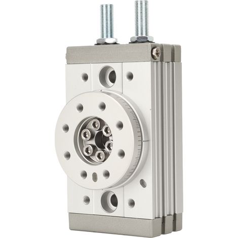Vérin pneumatique rotatif 30A en alliage d'aluminium haute résistance, réglable de 0 à 190 degrés, étanche pour rotation industrielle. (1/5)