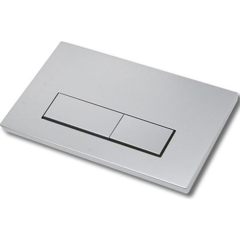 Plaque de commande / Bouton de chasse — Accessoire pour réservoir de WC — Compatible avec Geberit Sigma01, UP300 et UP320 — Double chasse (Gris argenté)