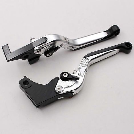 Applicable aux BMW BMW G310R 17-23, guidon modifié en alliage d'aluminium, levier de frein, klaxon et levier d'embrayage (télescopique argenté). (1/5)