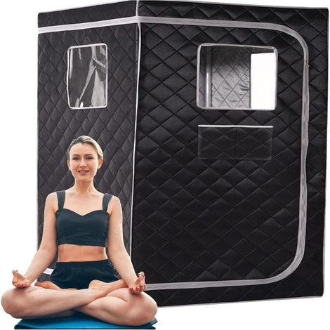 Kit de sauna portatif Tente de sauna for 2 personnes, kit de sauna portab for la maison, spa for tout corps, grand espace for deux personnes, vapeur non incluse Tente de sauna personnelle pour spa à d (1/5)