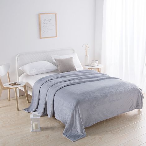 Couverture Polaire - 180 x 200 cm - Microfibre Polyester - Pour Lit Canapé ou Sofa - Usage Intérieur Extérieur - 1 Pièce (1/4)