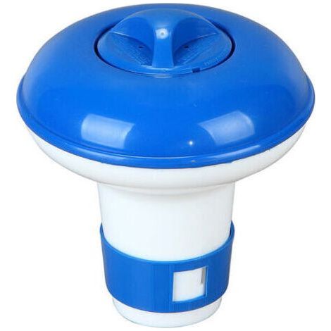 Distributeur Flottant de Chlore, Diffuseurs pour Piscine, Diamètre 13cm/5.1pouces Doseur Flottant Réglable, Accessoires de Piscine pour Spa Jacuzzi Intérieur Extérieur, Bleu + Blanc (1/5)