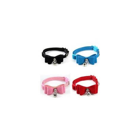Lot de 4 colliers chat avec fleur, cloche et boucle réglable, arc multicolore – (1/5)