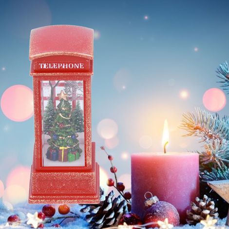 Décorations de Noël, décorations intérieures pour personnes âgées, cabines téléphoniques, petites lampes à huile, décors pour hôtels/KTV, ornements lumineux, arbres à cadeaux (1/5)