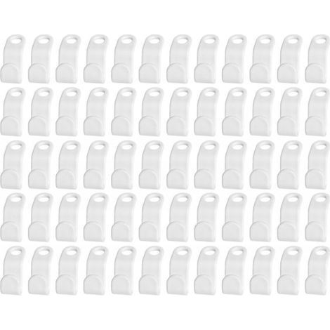 60 crochets pour cintres - Blanc (1/3)