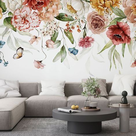 Papier peint panoramique - Fleurs - 130 cm x 65 cm (1/4)