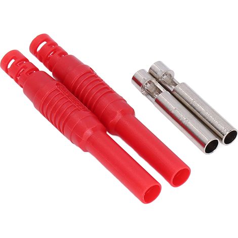 Câble d'extension de test femelle-femelle 1 mm² avec fiche de contact en laiton J.70030 (rouge) (1/5)