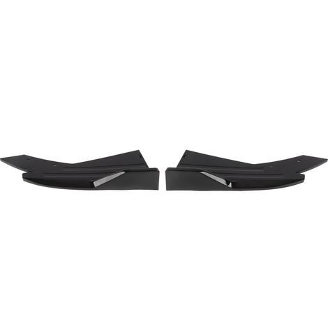 Pare-chocs Arrière Spoiler Lèvre Diffuseur Séparateur Protège-Canard Bas de Caisse ABS Noir Brillant Kit Universel Auto (1/5)