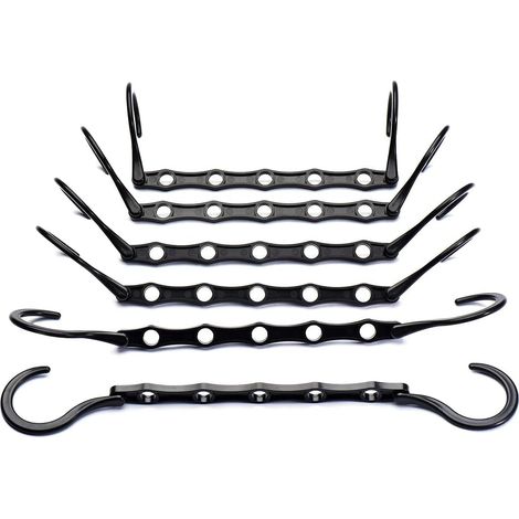 Pack of 10 Magic Hangers Organizer Black 38CM Wardrobe Hanger Storage for Clothes Space Saving in Closets