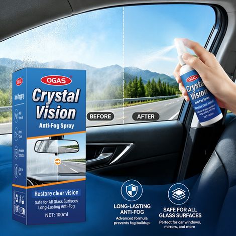 Autoglasreiniger, Windschutzscheiben-Innenraum-Fleckenentferner, schnelltrocknende Autofensterreinigungsflüssigkeit – Antibeschlagmittel für Autos, 100 ml -- DTEKGAZ (1/4)