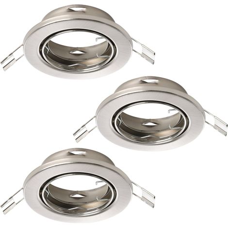 Lot de 3 spots encastrables, lampes orientables, luminaire (1/4)