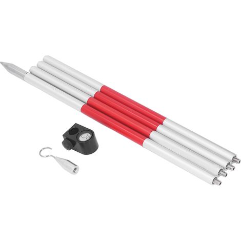 4-teilige topografische Prismenhalterung, 1/4-Zoll-Universalgewinde, Messstange aus Aluminiumlegierung für Totalstation, Messpflock (1/5)