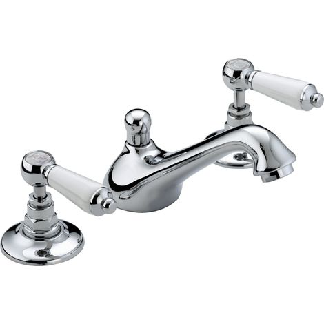 Bristan RS2 3HBAS C Renaissance 2 Three Hole Basin Mixer Chrome Tap + Fixings