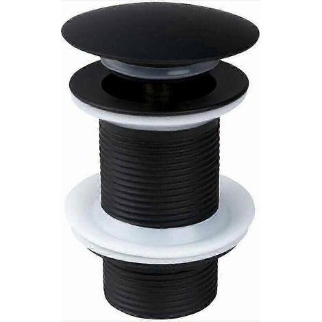 Bouchon de vidange à clapet, bouchon sans trop-plein, bouchon universel pour évier, évier, bouchon de vidange d'évier, bouchon de vidange noir pour évier. (1/5)