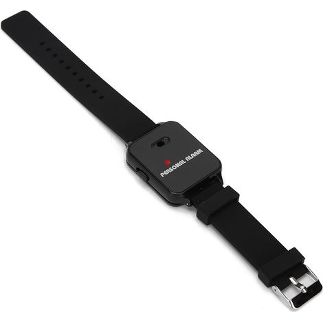 Alarme Personnelle d'autodéfense avec Lumière Clignotante, Bracelet de Course à Pied 120 DB Sirène Dispositif de Protection Personnelle pour Enfant/Femme/Personne âgée (Noir) (1/5)