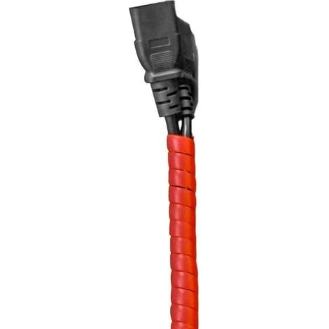 Gaine de gestion de câbles avec protection contre les morsures d'animaux, 198 cm (78 pouces), spirale en polypropylène, longueur sécable, rouge, 1 cm (1/5)