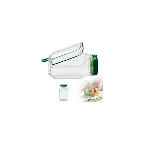 Salatschüssel im Glas mit seitlicher Öffnung, tragbarer Salatbehälter, ideal für die Zubereitung von Mahlzeiten zu Hause, im Freien und auf Reisen. - Crezuo