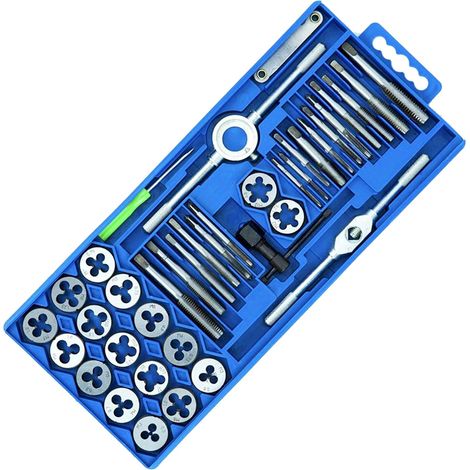 40pcs Tap and Die Set Alloy Steel Metric Tool Kit Professional Threading Die Taps with Storage Case(40PCS) (1/5)