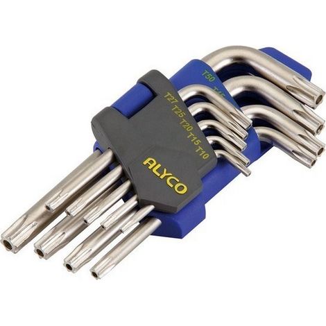 ENSEMBLE 9 CLÉS Coudées TORX INV T10-T50 (1/2)