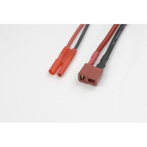 Conversion 2mm gold connector - Deans male, silicon wire 20AWG (1pc)