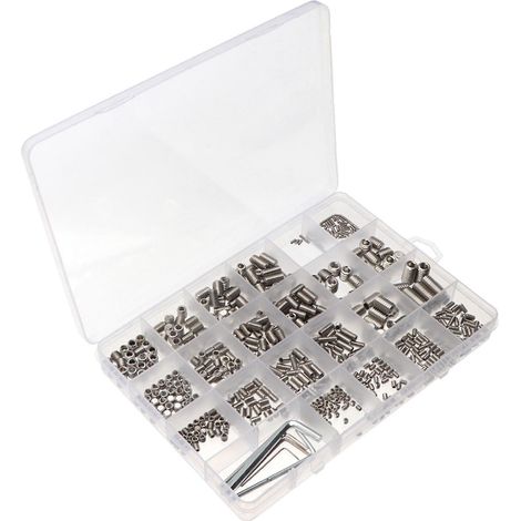 Jeu de 660 vis à six pans creux à extrémité plate + 6 clés (1/5)