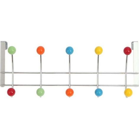Crochet derrière la porte, patère, rouleau, bois coloré, acier chromé, dimension - 44184.6cm (1/3)