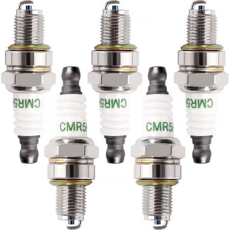 5 Pièces Bougies D'Allumage Cmr5H, Tondeuse Bougie D'Allumage, Bougie D'Allumage Borne Solide Remplacer Cm5H / Cmr5H / Cmr6H / Cmr7H, Compatible Avec Honda Gx25 Gx35 Moteur (1/5)