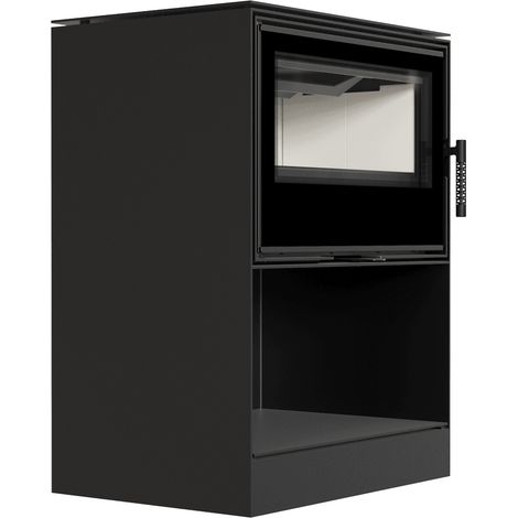 Kaminofen aus Stahl KRATKI KARI 70 Ø 150 8 kW Platz für Holz (1/5)
