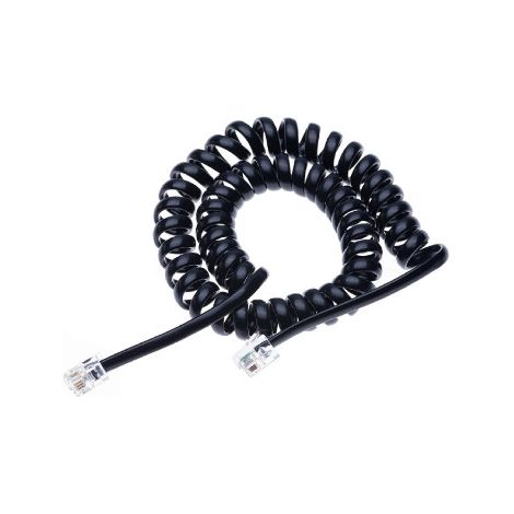 Cavetto Telefonico Spiralato 4/4 Da 2,2 Metri Nero ( Konelco Gbs Cod. 67900110 )