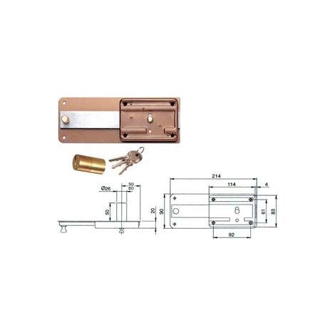 FERROGLIETTO P/FERRO CON CATENACCIO 6 MAND. CIL. FISSO S/CONTROP. 315  mm.60 (315606)    ISEO