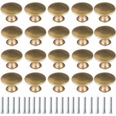 20 Vintage Brass Cabinet Knobs, Drawer Door Handles, Furniture Handles, Vintage Furniture Pulls, Drawer Pulls, Wardrobe, Kitchen Cabinet Handles, FLITI