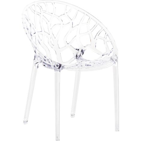 Chaise élégante en cristal avec un design de couleur unique colore : transparent (1/4)