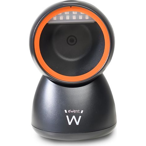 EWENT EW3450 Lettore di codici a barre omnidirezionali 1D 2D QR con cavo USB, a mani libere, scansione automatica con rilevamento delle immagini, supermercati, farmacie, magazzini. Personal computer, (1/5)