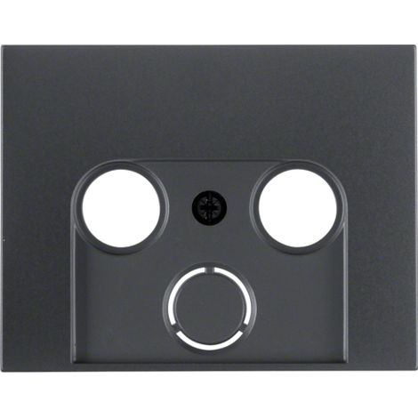 HAGER 12017016 ANTHRACITE PLAQUE DE COMMUTATION ET OBTURATEUR BERKER