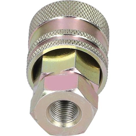 Raccord hydraulique femelle à connexion rapide pour mesure de pression PT/PPT G1/8, adaptateur de test, connecteur de contrôle, filetage 1/8 pouce, acier, usage industriel (1/5)