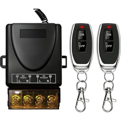 433MHz Interrupteur de Télécommande ON-OFF Sans Fil 2900W AC 240V 230V 220V 30A Commutateur de Télécommande Haute Puissance pour Lumière Appareils Ménagers Pompe à Eau Irrigation Agricole (1/5)