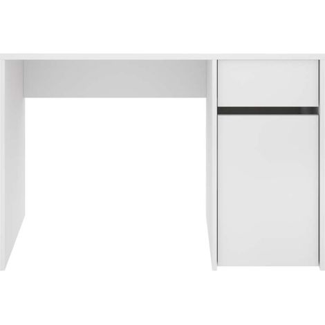 Escritorio Rocio con puerta + cajón acabado blanco, 74cm(alto) 110cm(ancho) 50cm(fondo) (1/5)