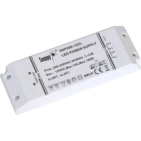 Dehner Elektronik LED 12V200W-MM-EU Trasformatore per LED, Driver per LED Tensione costante 200 W 15 A 12 V/DC adatto p (1/2)