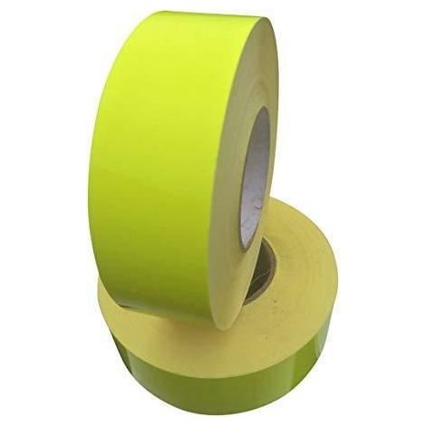 Nastro in vinile adesivo colorato 50mm - Colore: Giallo Fluo - Misura: 50mm x 10 Metri (1/2)